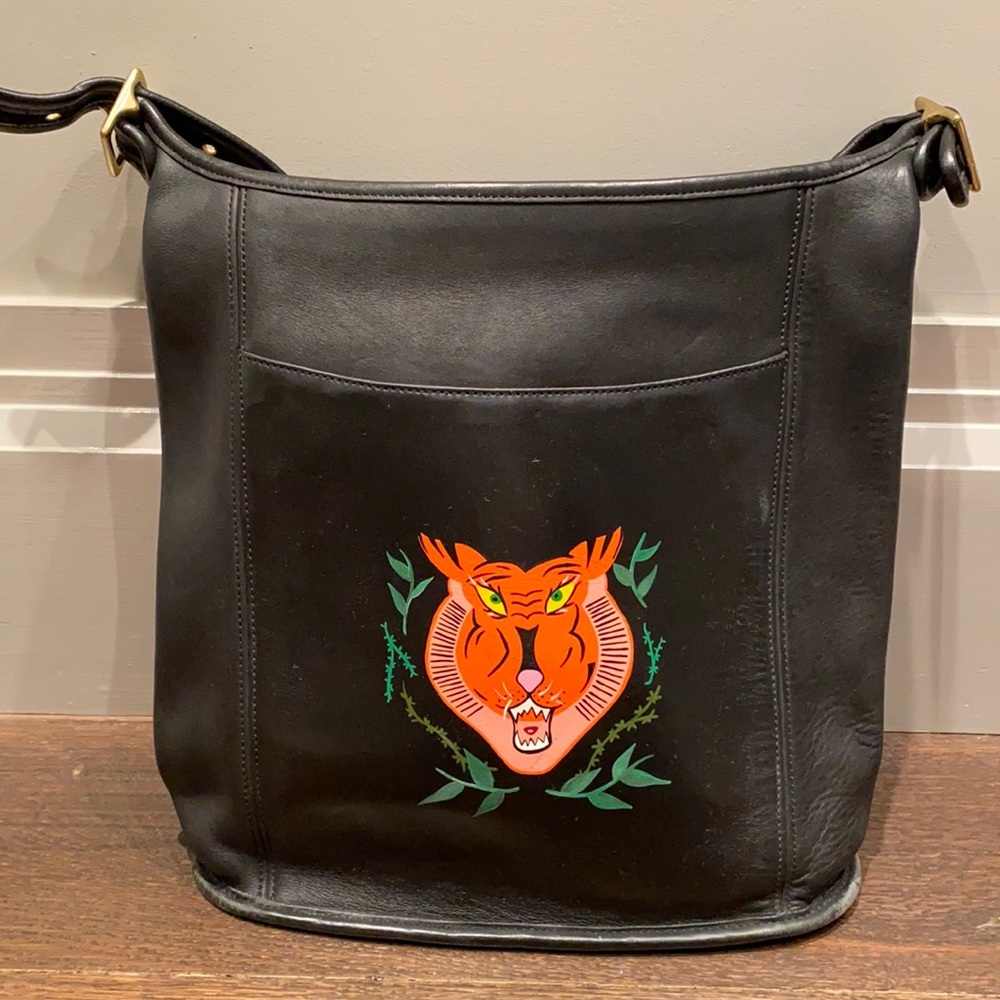 Vintage black coach bag